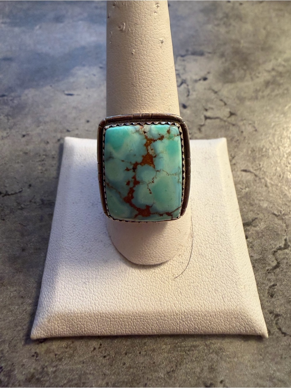 Kingman Turquoise Sterling Silver Ring - Sz 10